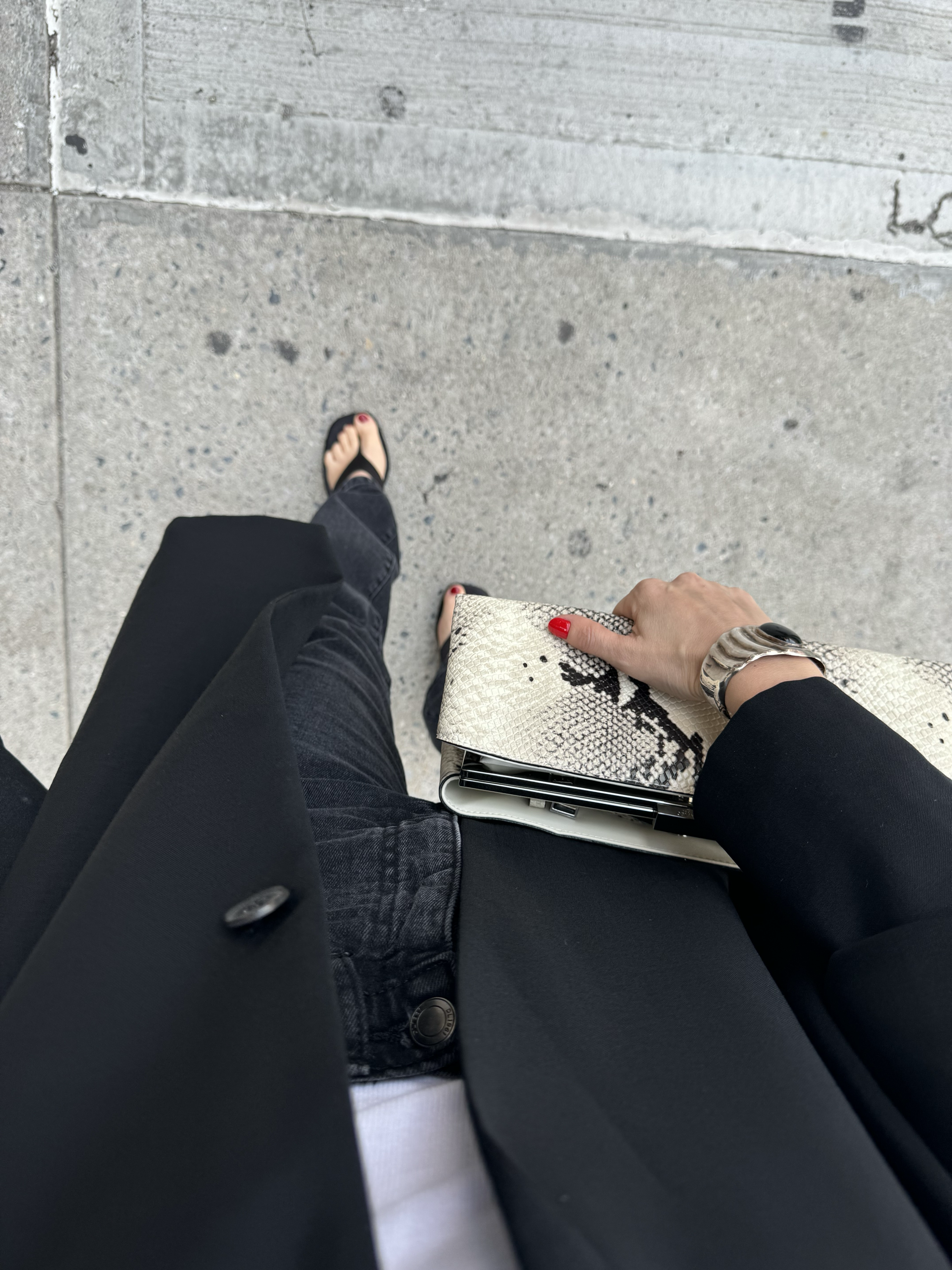 Nikki Chwatt carrying a Verafied Eclair bag