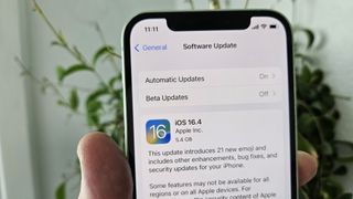 iOS 16.4 download and install screen