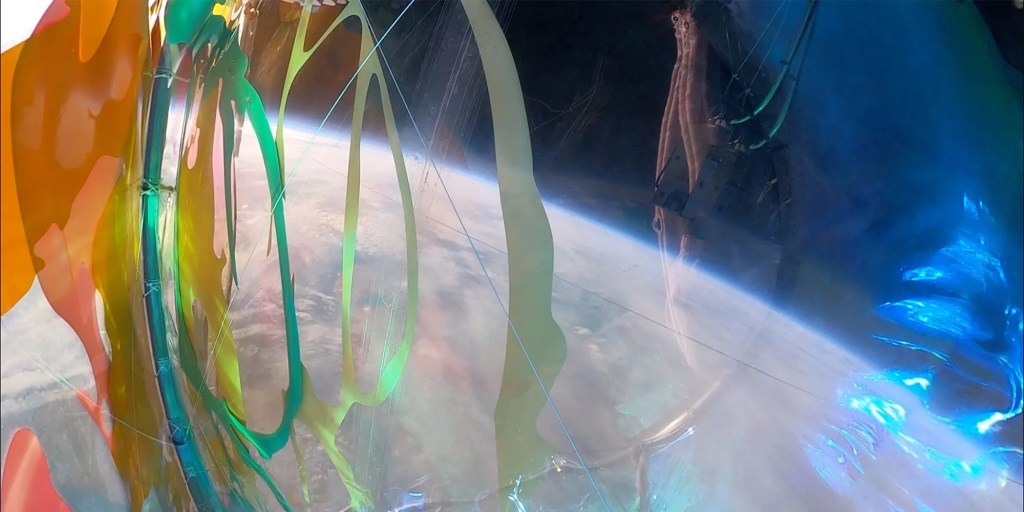 "Living Light" artwork in the stratosphere.