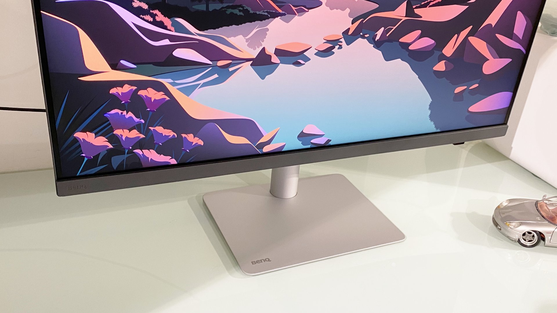 BenQ PD3226G monitor during our review process