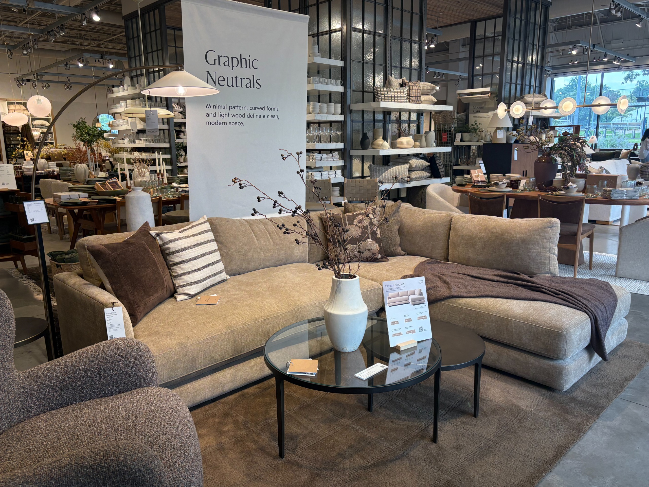 west elm sofa in-store