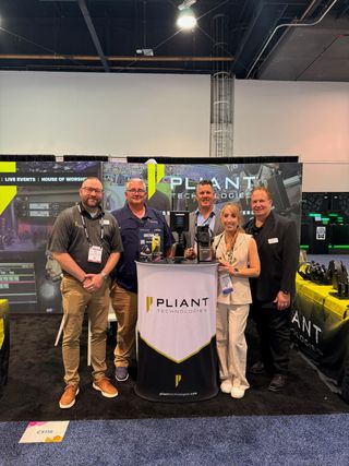 Pictured from left to right: Matthew Lott, Regional Sales Manager, Pliant Technologies; Peter Amos, CEO and Founder, Pliant Technologies; Bert Tunks, President, RTSales Inc.; Jennifer Goodyer, Sales Director, RTSales Inc.; Gary Rosen, Vice President of Global Sales, Pliant Technologies.