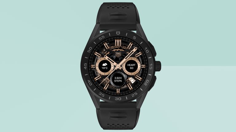 Tag heuer connected 2021 titanium and black ceramic rubber smartwatch new arrivals