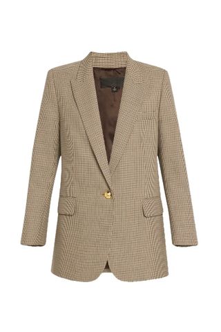 Diane Micro Houndstooth Wool Blazer