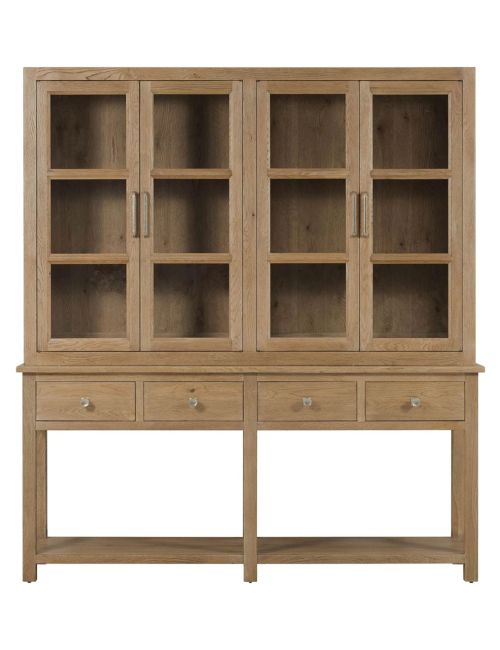 Siena Rustic Lodge Light Brown Oak Dining Hutch