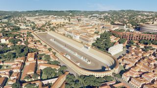 A digital reconstruction of ancient Rome.