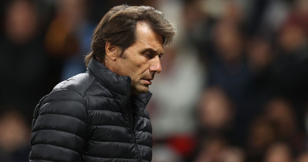 Tottenham Hotpur manager Antonio Conte during the Premier League match between Manchester United and Tottenham Hotspur at Old Trafford on October 19, 2022 in Manchester, England.