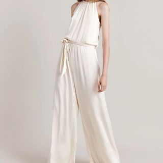 Ghost Elsie Wide Leg Satin Jumpsuit