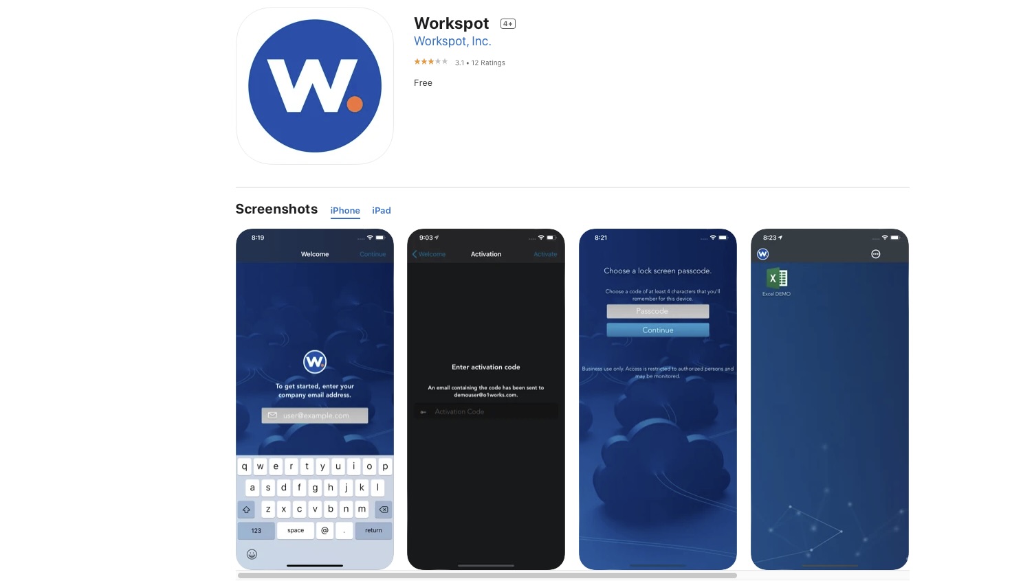 Workspot iOS App