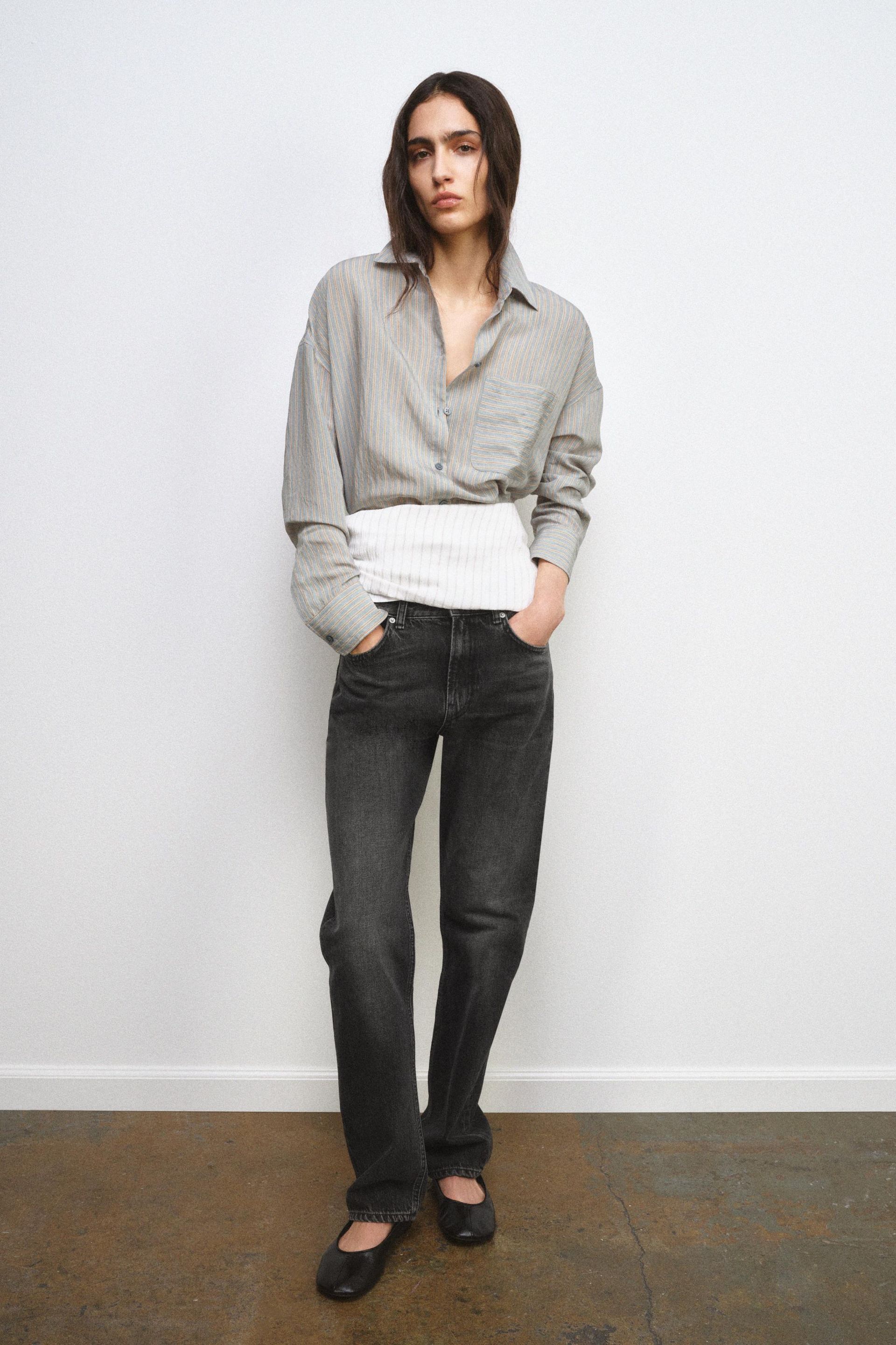 Zw Collection Flowy Striped Shirt