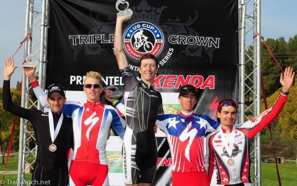 Pro men's podium at a US Cup Triple Crown race