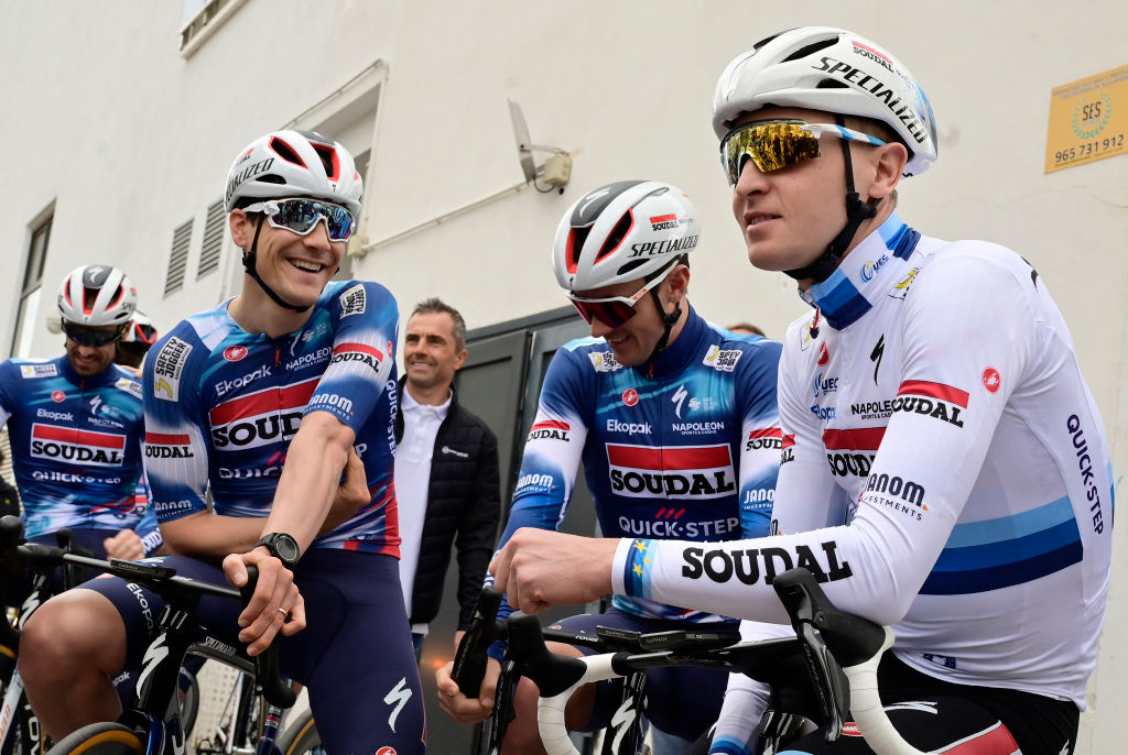 Soudal Quick-Step riders chatting