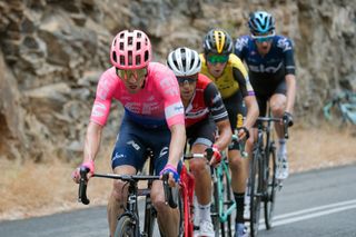 Michael Woods (EF Education First) leads the attack on Corkscrew