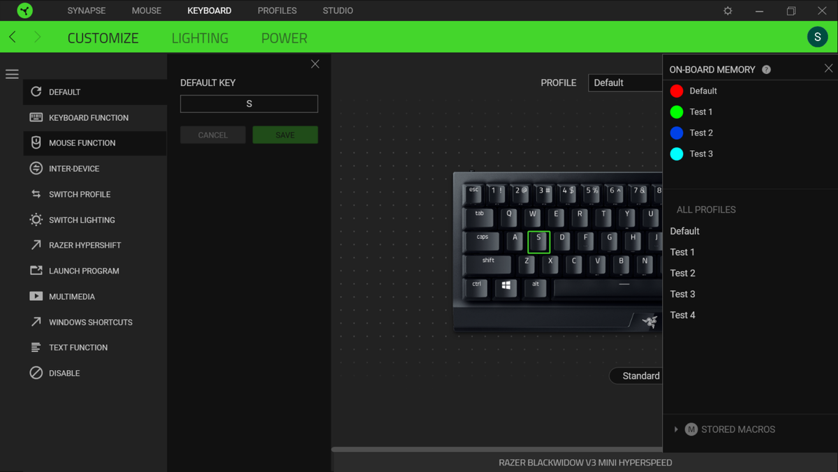 Razer BlackWidow V3 Mini HyperSpeed