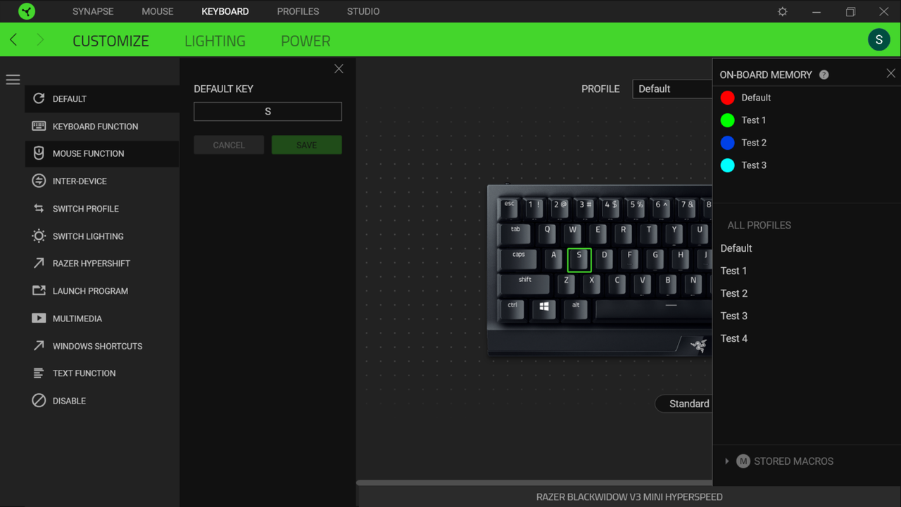 Razer BlackWidow V3 Mini HyperSpeed