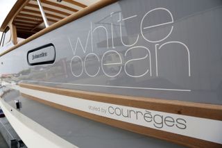 White Ocean motorboat exterior view