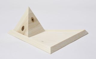 wooden lined pyramid