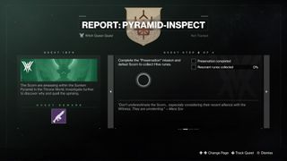 Destiny 2 The Witch Queen Preservation mission evidence board quest