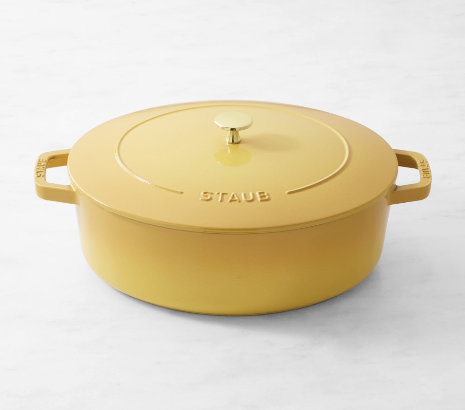 Staub, Enameled Cast Iron Wide Oval Dutch Oven, 6 1/4-Qt