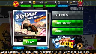 Top Gear: Stunt School Main Menu