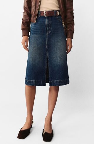 Denim Midi Skirt