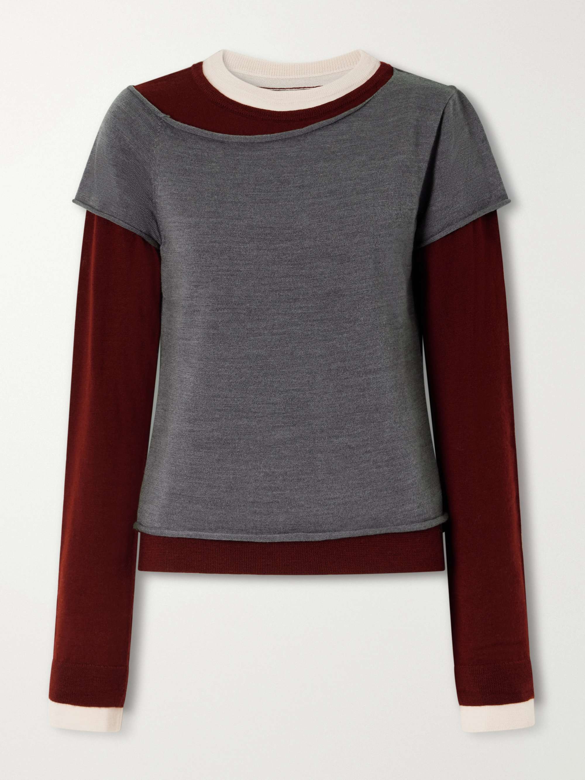 Sera Layered Wool-Blend Sweater