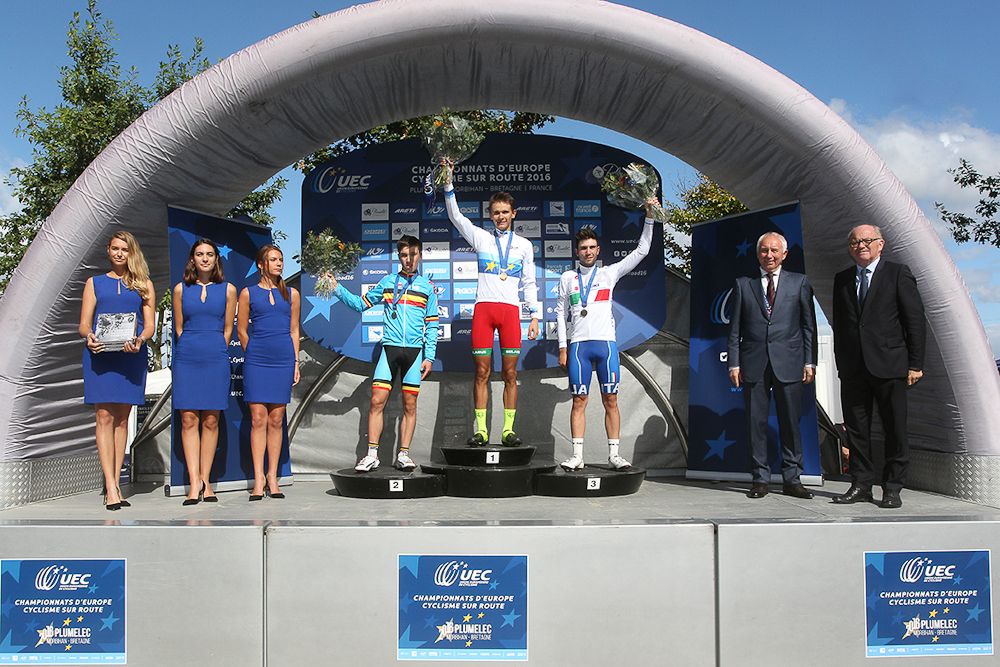 The European championships U23 podium
