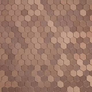 Hexagonia Dark Copper Mosaic Peel and Stick tiles