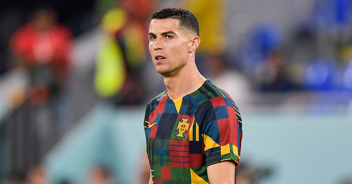 Cristiano Ronaldo of Portugal prior to the Group H - FIFA World Cup Qatar 2022 match between Portugal and Ghana at the Stadium 974 on November 24, 2022 in Doha, Qatar