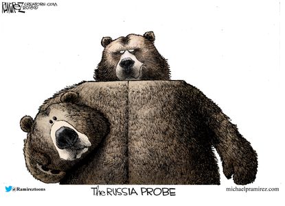 Political cartoon U.S. Russia investigation