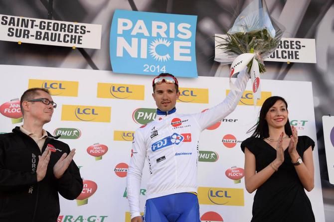 Nacer Bouhanni (FDJ) in the best young rider's jersey