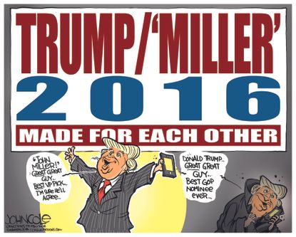 Political Cartoon U.S. Trump Running Mate
