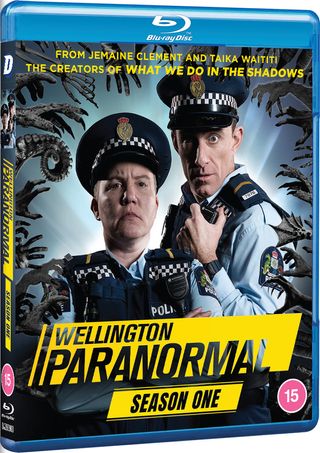 The cover of the Wellington Paranormal season one Blu-ray.