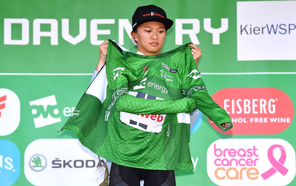 Coryn Rivera wins stage 2 at OVO Energy Women's Tour and takes the overall lead