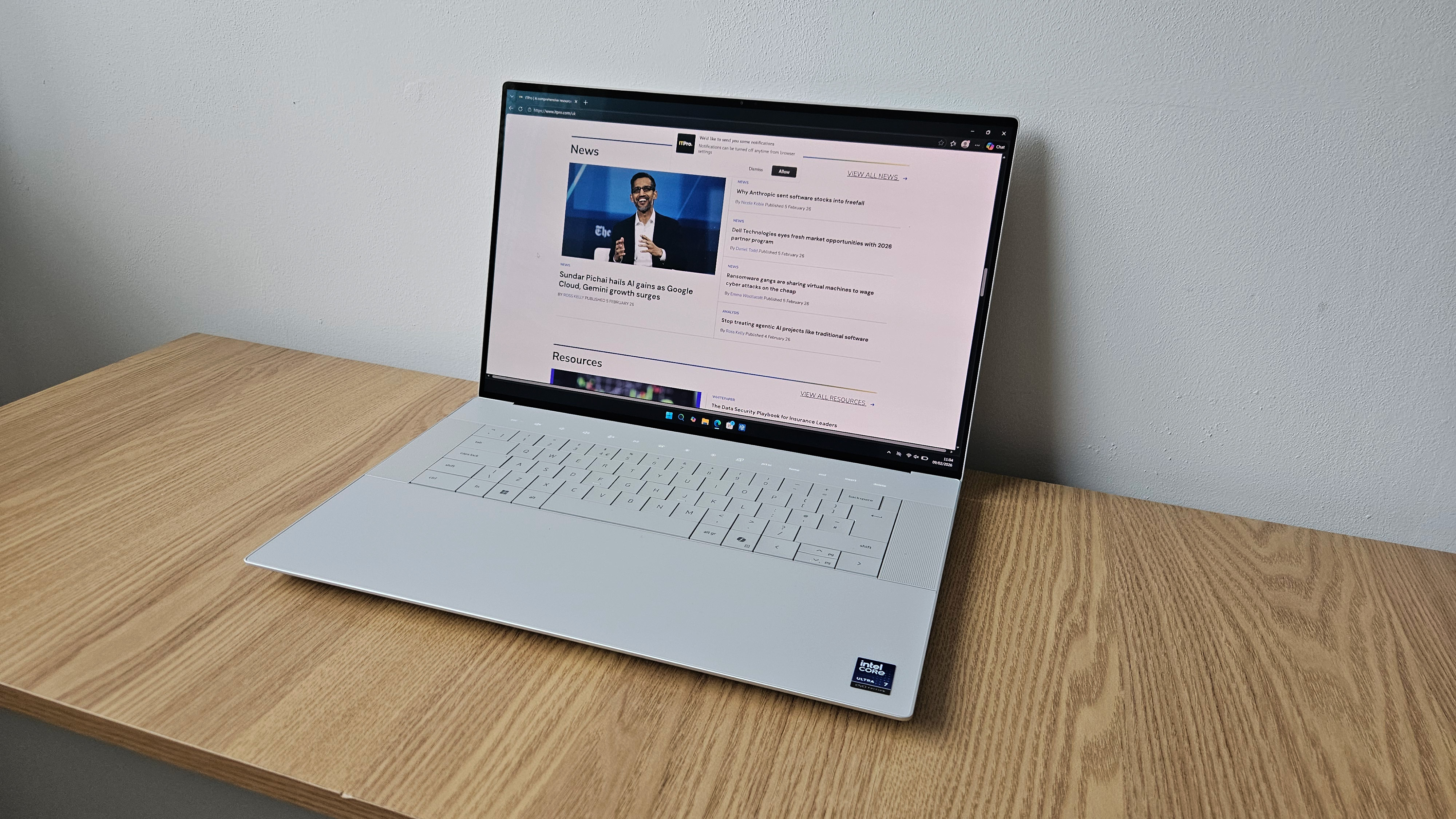 The Dell 16 Premium on a desk