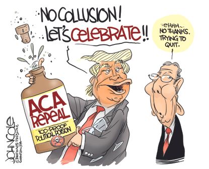 Political Cartoon U.S. Trump Obamacare GOP Republicans Affordable Care Act