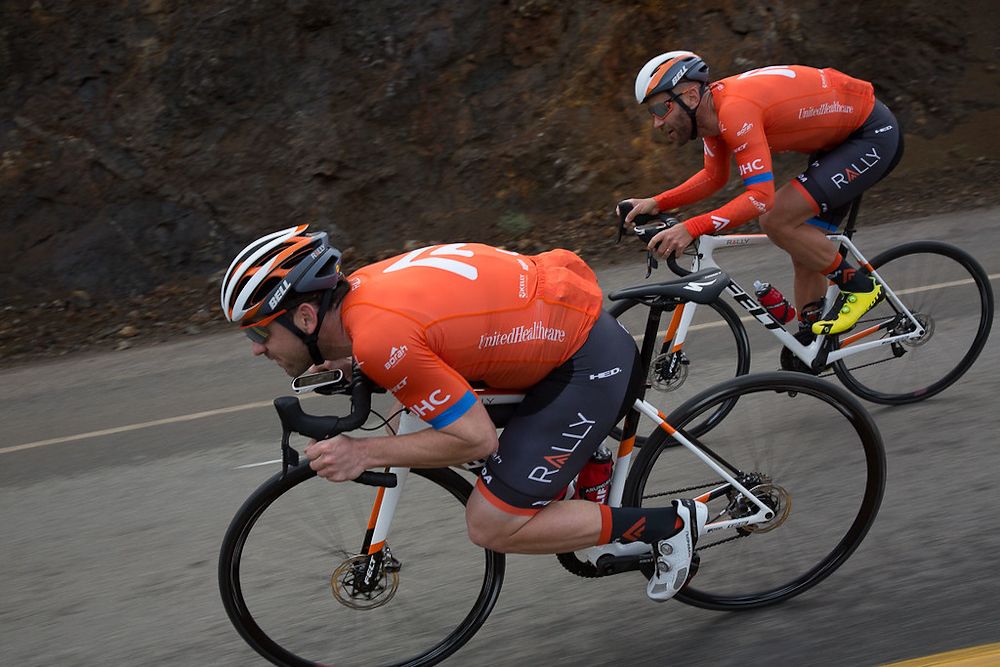 Getting low and fast on Rally UHC's new Felt bicycles