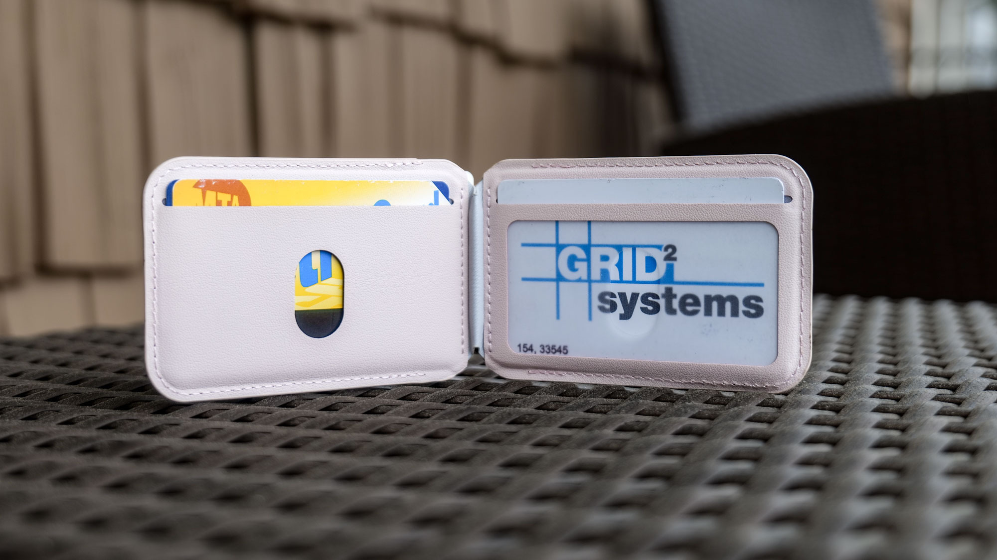 ESR Aura MagSafe Wallet unfolded to show additional card slots.