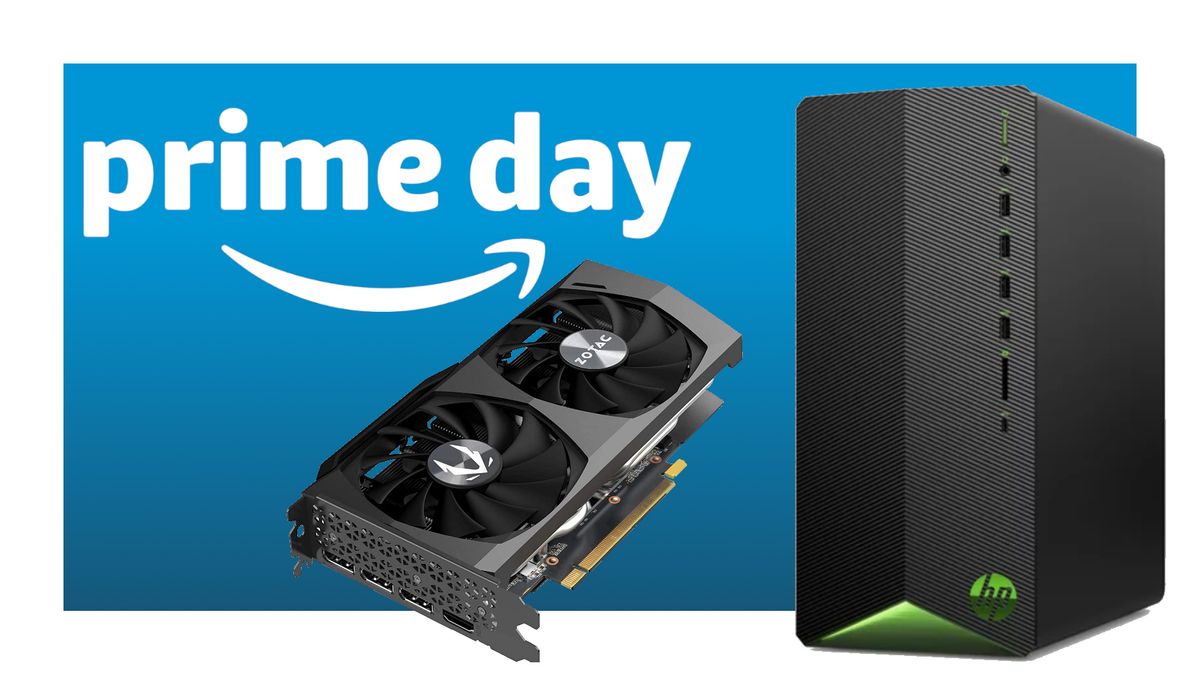 Graphics card and PC on a Prime Day background