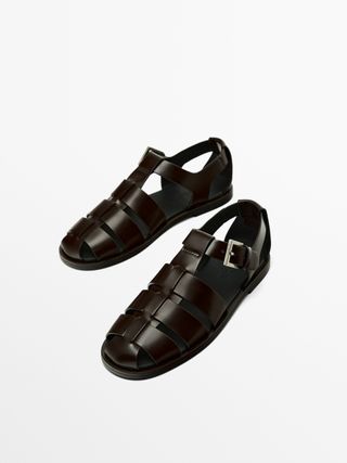 Massimo Dutti, Buckled Cage Sandals