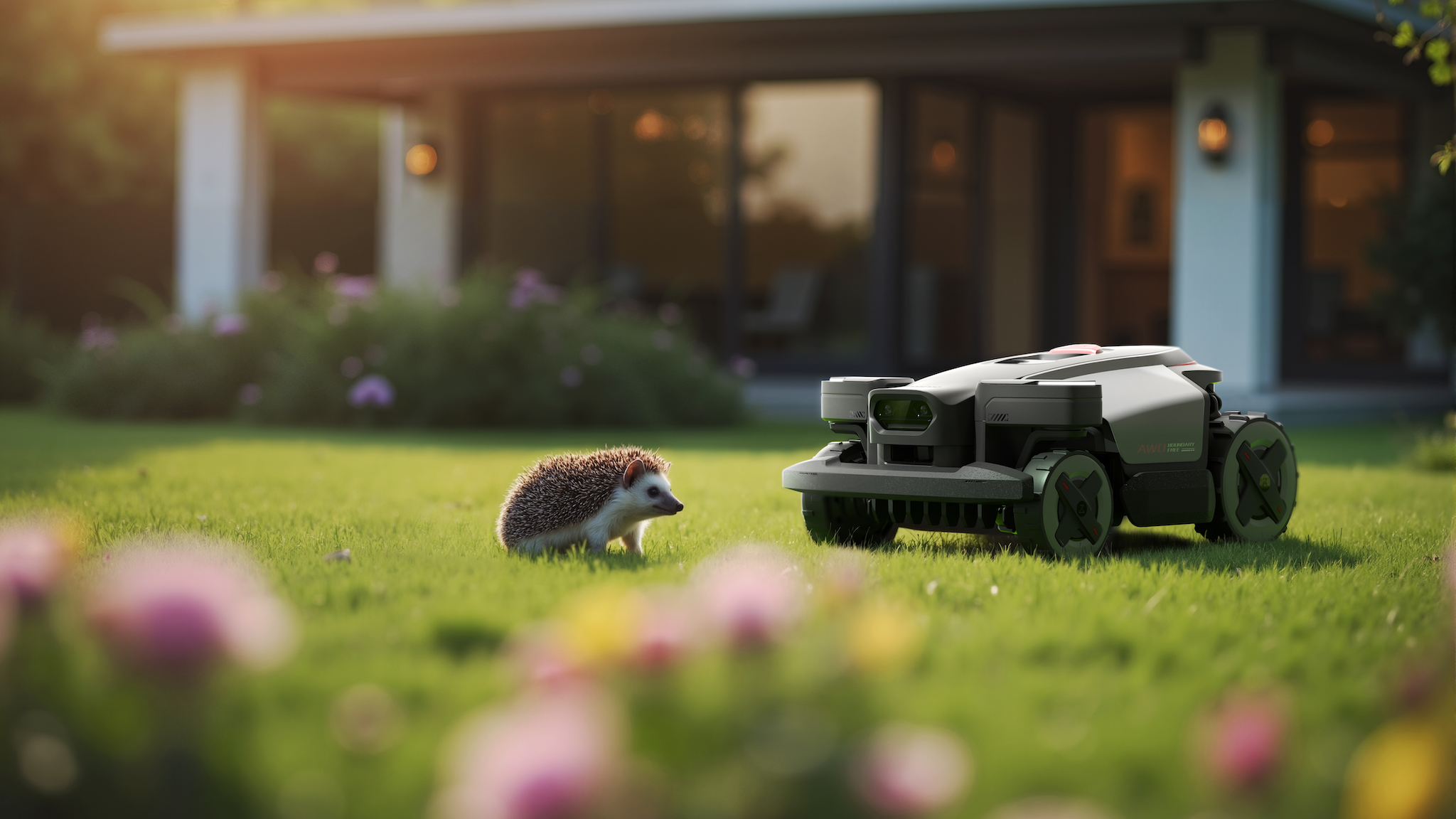 Promotional image of the Roborock RockMow Z1 mower