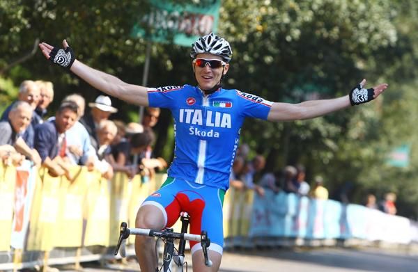 Salvatore Puccio (Italy) left behind his breakaway companions to win solo
