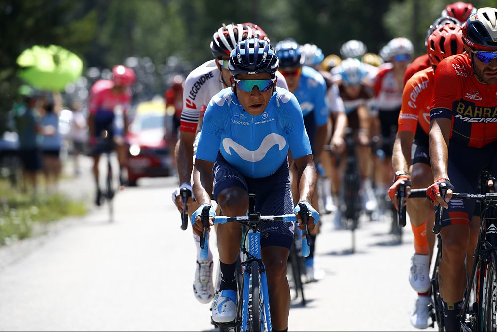 Nairo Quintana (Movistar) during stage 18 at the Tour de France