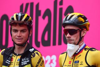 Giro d'Italia 2023: Sepp Kuss with overall winner and teammate Primoz Roglič