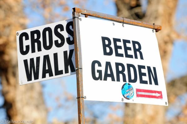 The signage all pointed to the Beer Garden