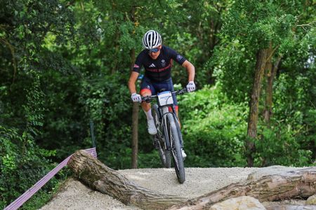 Tom Pidcock at a MTB event