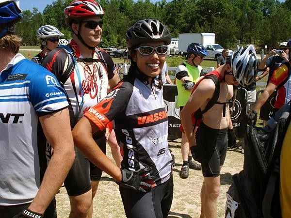 Namrita O'Dea at the start line of the 24 hours of Conyers