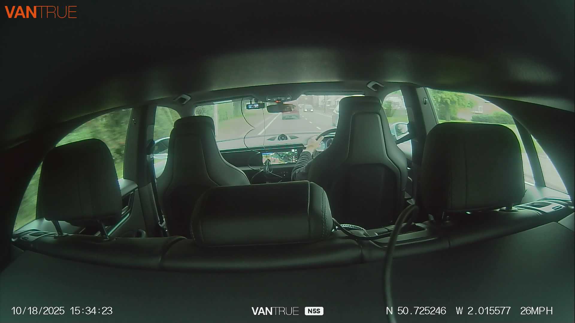 VanTrue Nexus 5S rear cabin dash cam