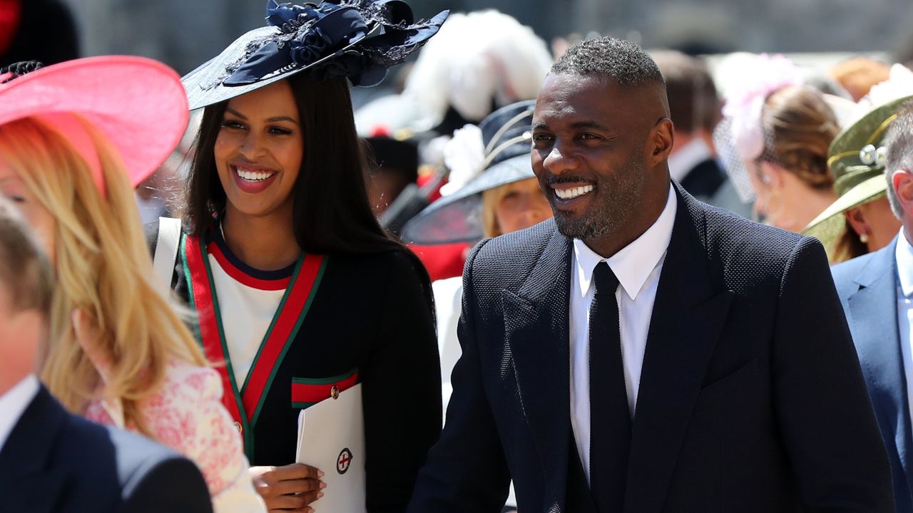 Idris Elba and Sabrina Dhowre at royal wedding