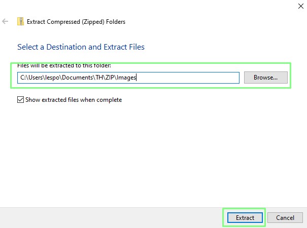 How to compress files in Windows